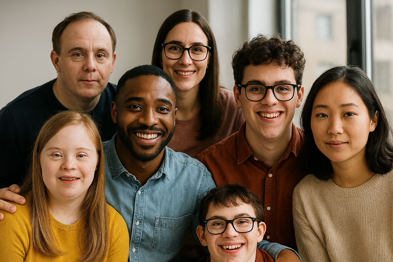 An illustration of a diverse group of people representing the broad spectrum of human variation.